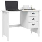 vidaXL Schreibtisch mit Schubladen HILL Weiß 100 x 45 x 74 cm