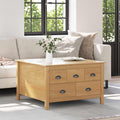 vidaXL Couchtisch mit Schubladen HILL Honigbraun 79,5 x 79,5 x 49 cm