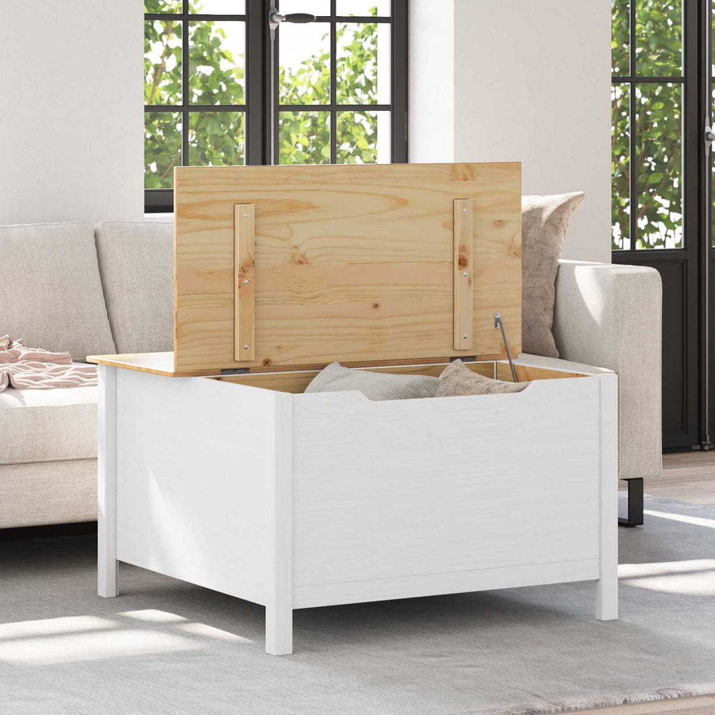vidaXL Couchtisch HILL Weiß und Honigbraun 79,5 x 79,5 x 49 cm