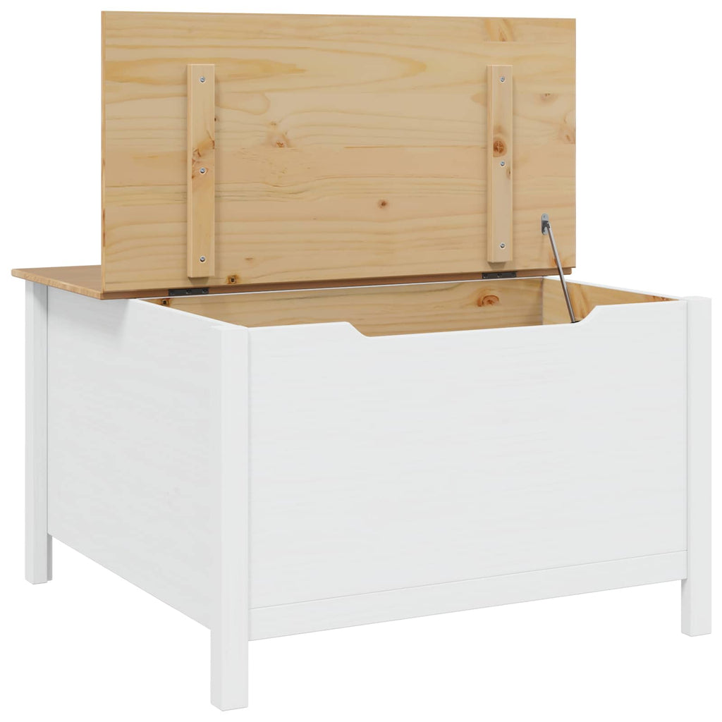 vidaXL Couchtisch HILL Weiß und Honigbraun 79,5 x 79,5 x 49 cm