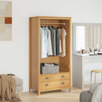 vidaXL Kleiderschrank mit Schubladen HILL Honigbraun 84 x 50 x 170 cm
