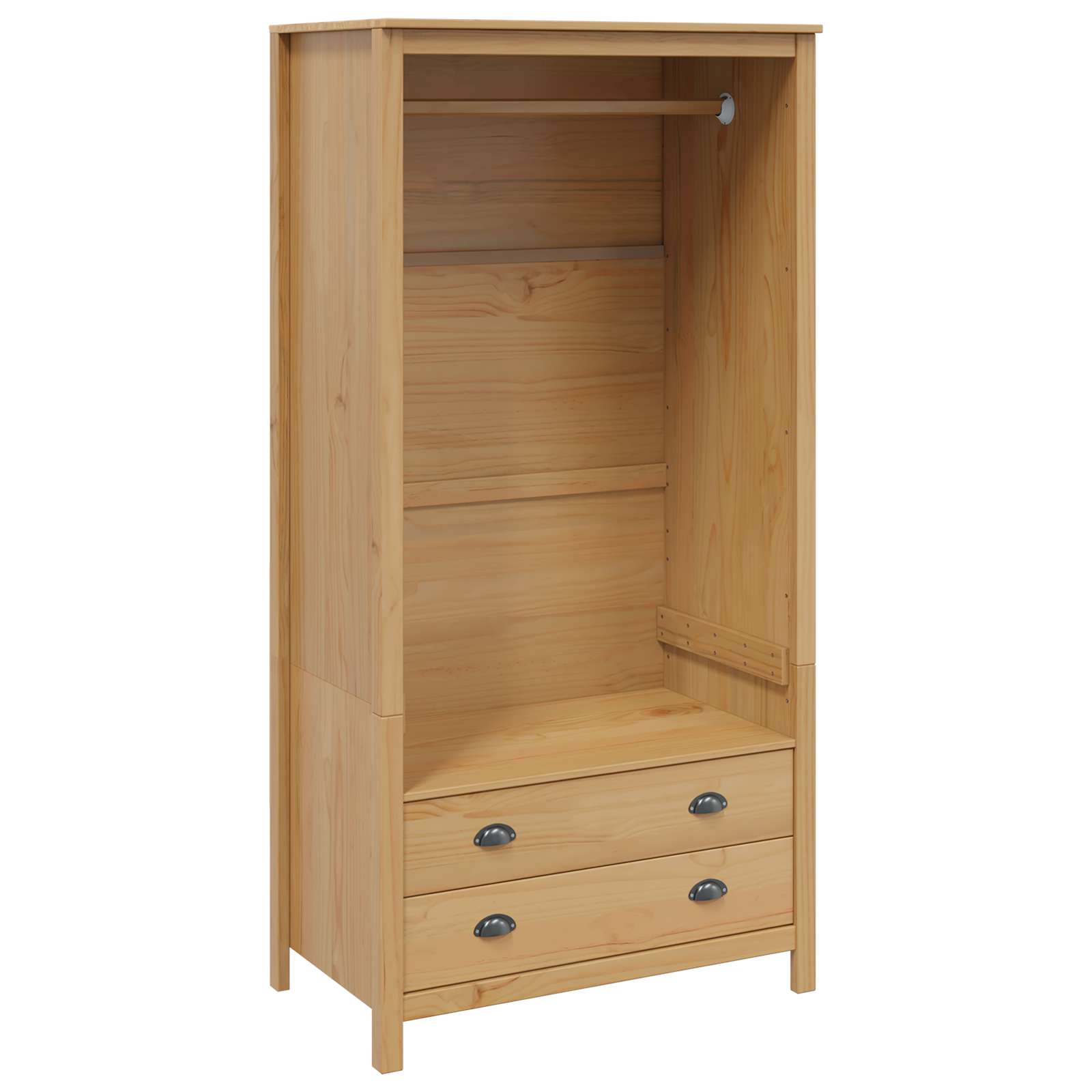 vidaXL Kleiderschrank mit Schubladen HILL Honigbraun 84 x 50 x 170 cm