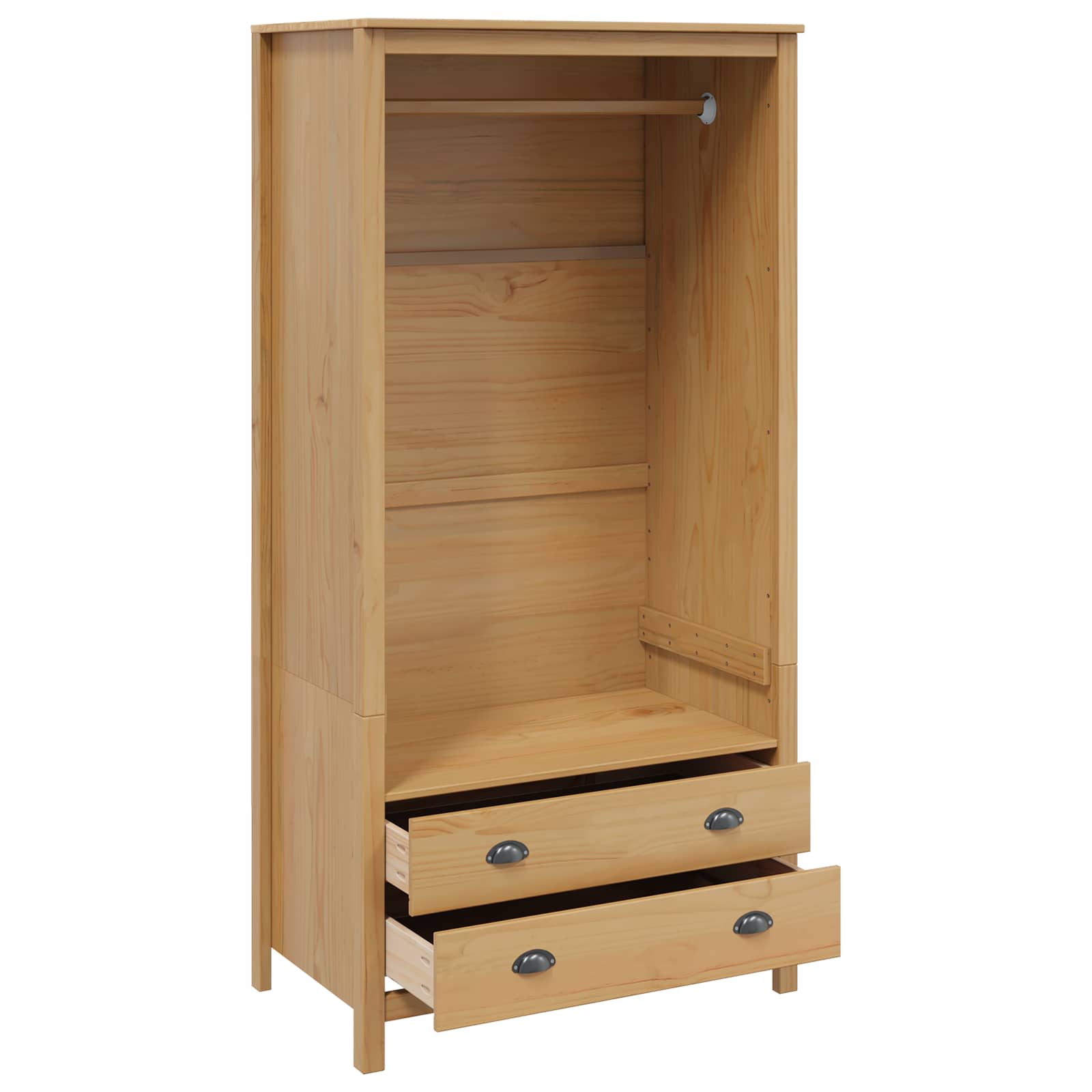 vidaXL Kleiderschrank mit Schubladen HILL Honigbraun 84 x 50 x 170 cm