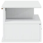 vidaXL Nachttisch HILL Weiß 40 x 31 x 27 cm Massives Kiefernholz