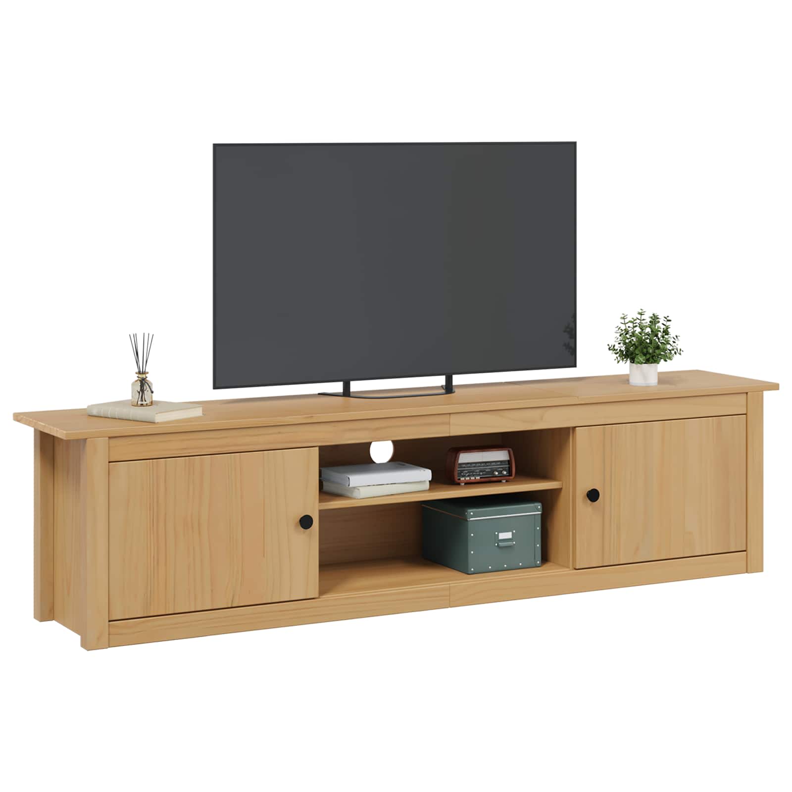 vidaXL TV Rack HILL Honigbraun 158 x 40 x 39,5 cm Massives Kiefernholz