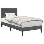 vidaXL Bettrahmen mit Kopfteil Dunkelgrau 90 x 190 cm Cordstoff