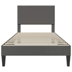 vidaXL Bettrahmen mit Kopfteil Dunkelgrau 90 x 190 cm Cordstoff