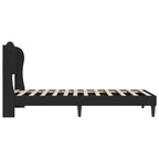 vidaXL Bettrahmen mit Kopfteil Schwarz 90 x 190 cm Kunstleder