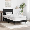 vidaXL Bettrahmen Schwarz 90 x 190 cm Kunstleder