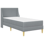vidaXL Bettgestell mit Matratze Hellgrau 80x 200 cm Polyester