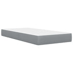 vidaXL Bettgestell mit Matratze Hellgrau 80x 200 cm Polyester