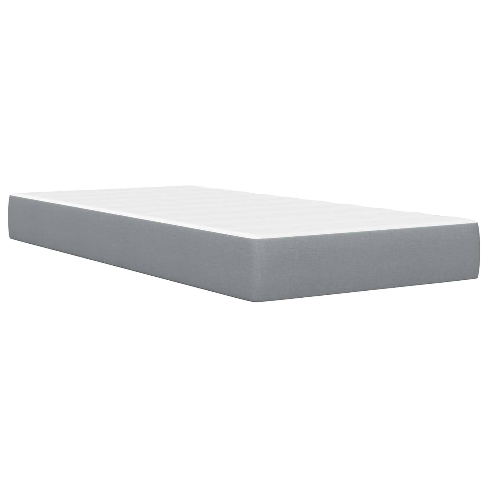 vidaXL Bettgestell mit Matratze Hellgrau 80x 200 cm Polyester
