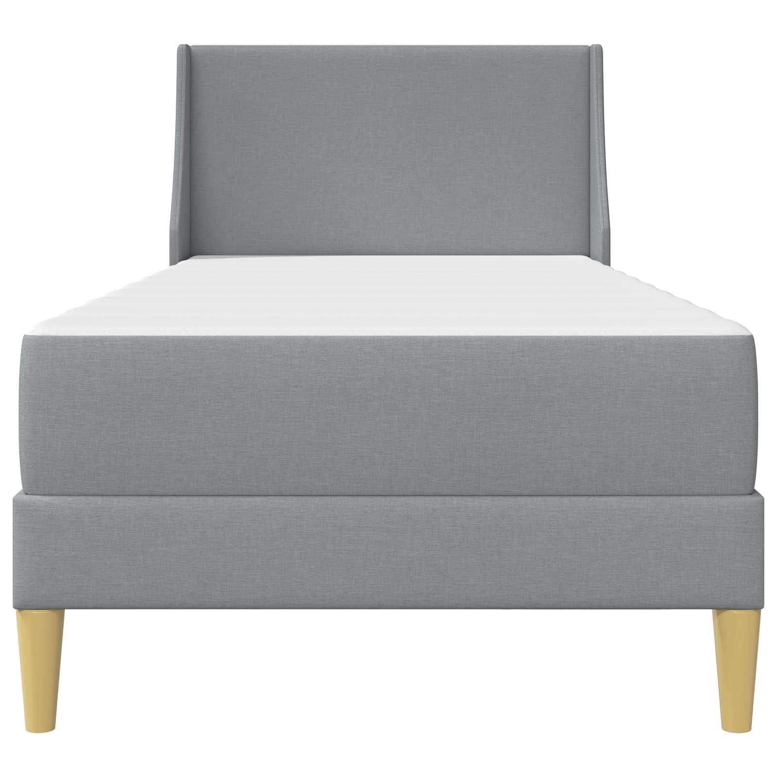 vidaXL Bettgestell mit Matratze Hellgrau 80x 200 cm Polyester