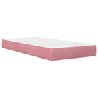 vidaXL Bettgestell mit Matratze mit Matratze Rosa 80 x 200 cm Samt