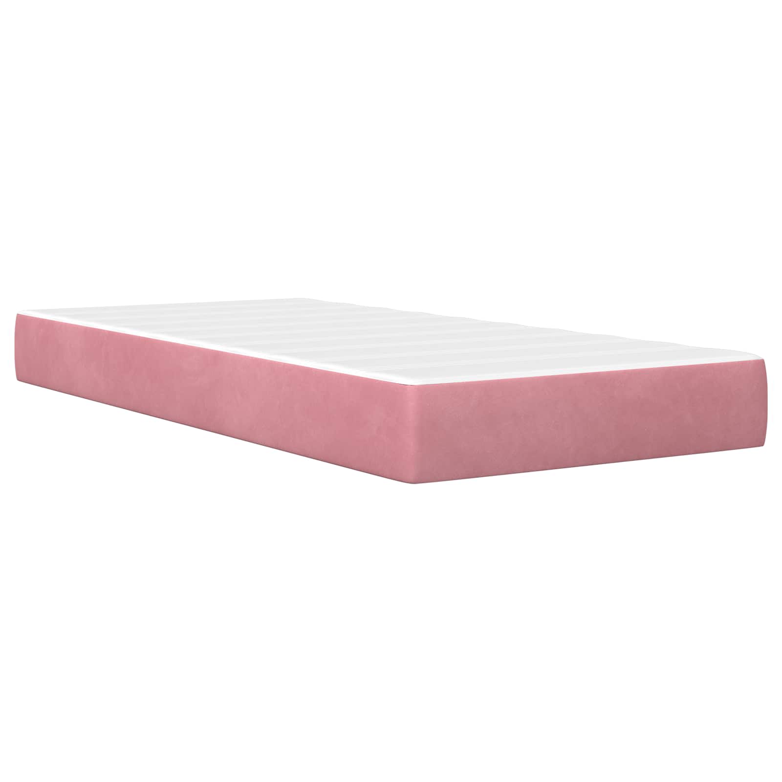 vidaXL Bettgestell mit Matratze mit Matratze Rosa 80 x 200 cm Samt