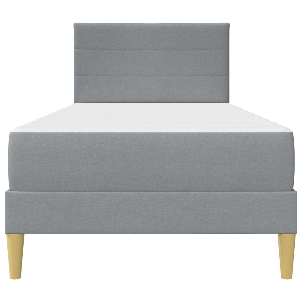vidaXL Bettrahmen Hellgrau 80 x 200 cm Polyester