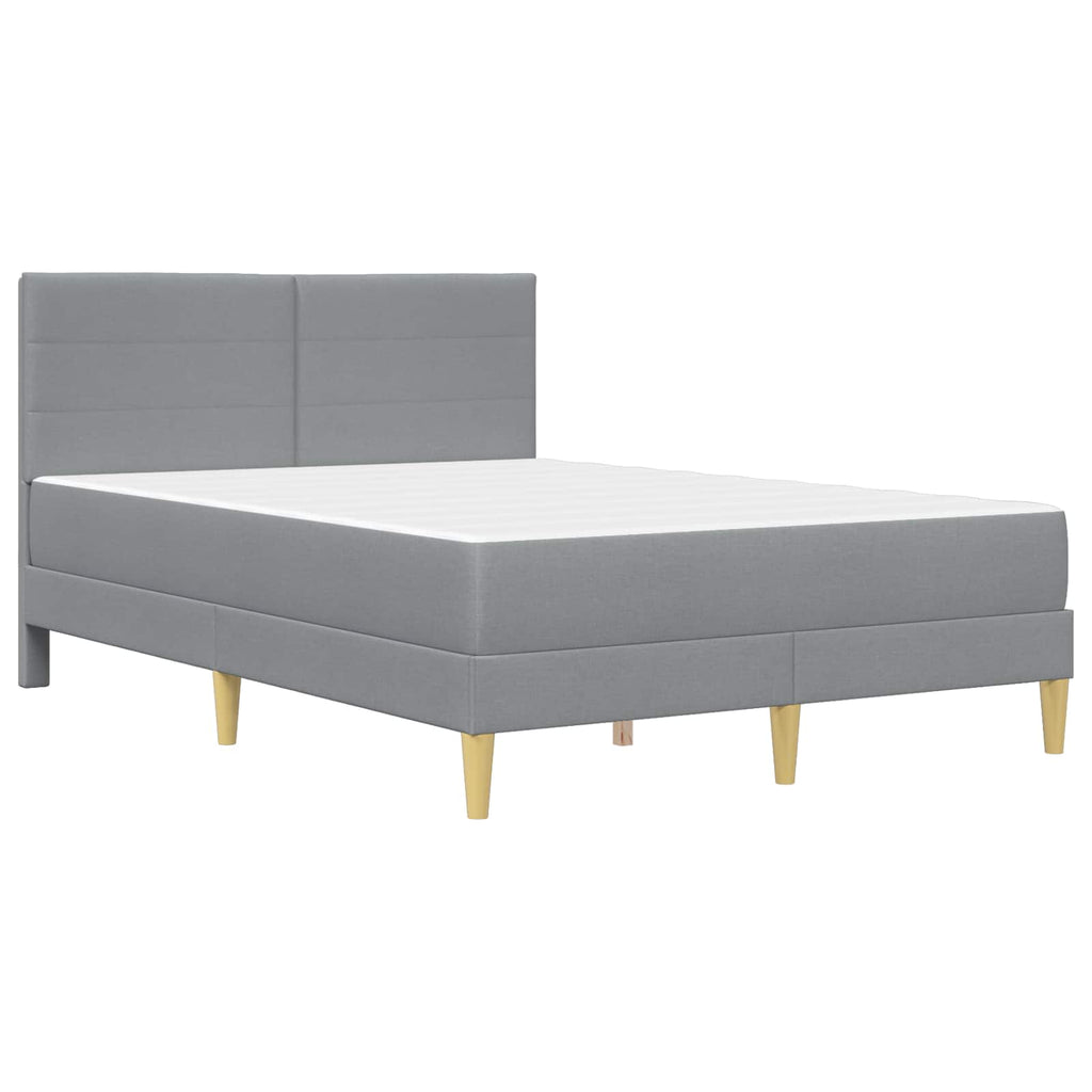 vidaXL Bettrahmen vidaXL Bettrahmen Hellgrau 120 x 190 cm Polyester