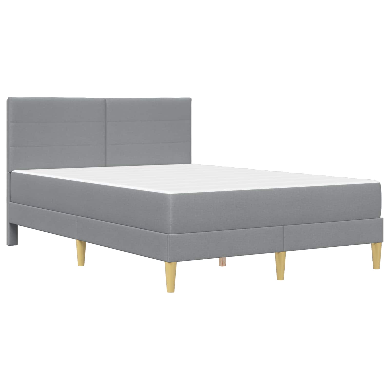 vidaXL Bettrahmen vidaXL Bettrahmen Hellgrau 120 x 190 cm Polyester