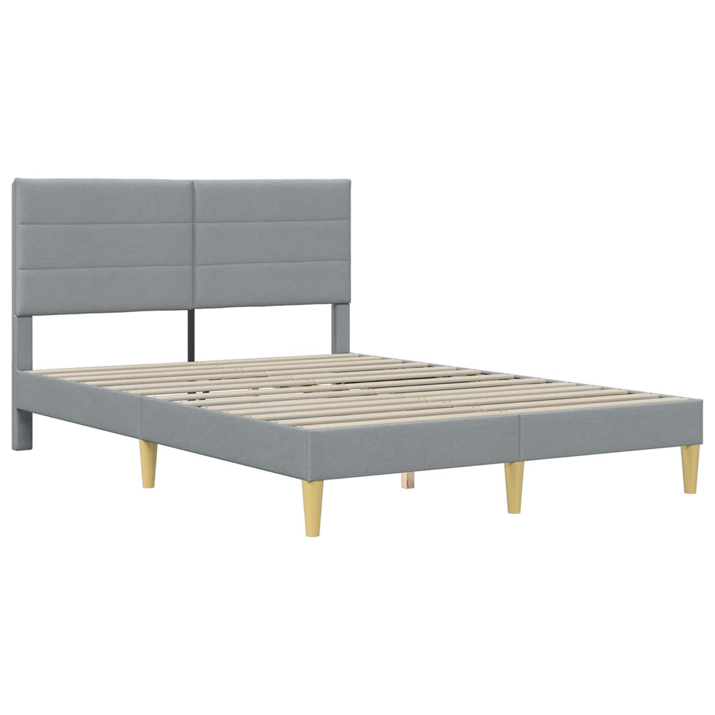 vidaXL Bettrahmen vidaXL Bettrahmen Hellgrau 120 x 190 cm Polyester