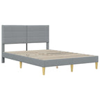 vidaXL Bettrahmen vidaXL Bettrahmen Hellgrau 120 x 190 cm Polyester
