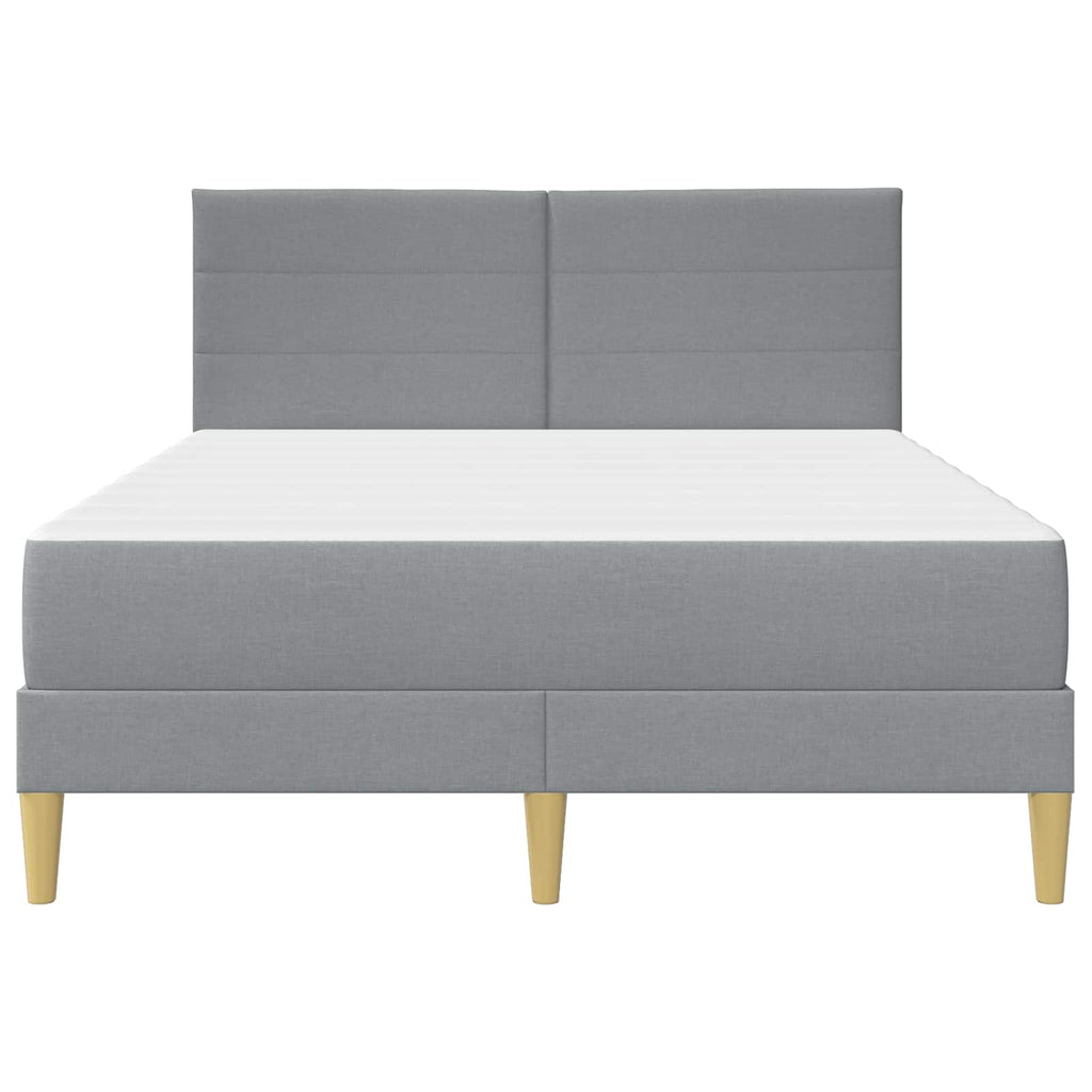 vidaXL Bettrahmen vidaXL Bettrahmen Hellgrau 120 x 190 cm Polyester