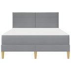vidaXL Bettrahmen vidaXL Bettrahmen Hellgrau 120 x 190 cm Polyester
