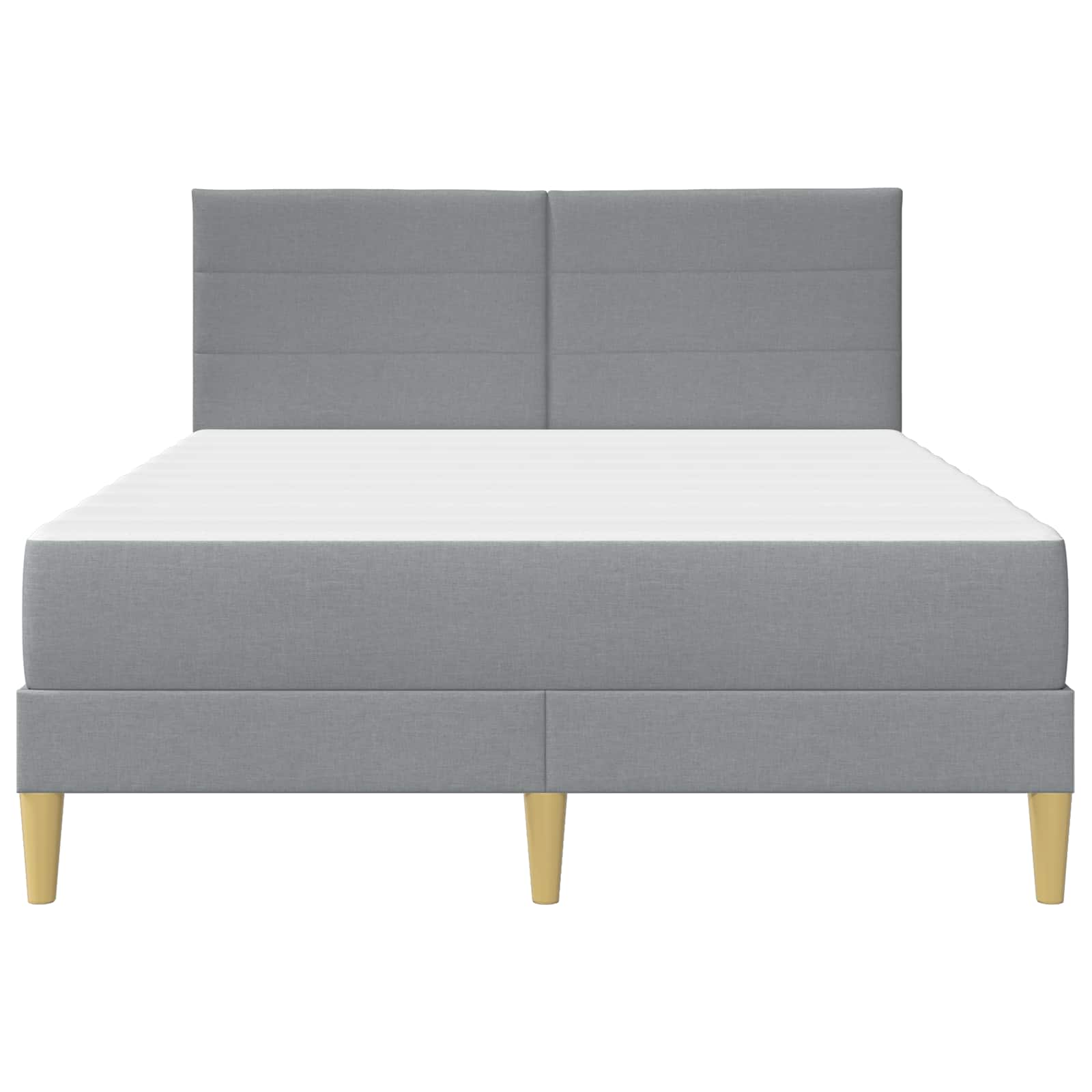 vidaXL Bettrahmen vidaXL Bettrahmen Hellgrau 120 x 190 cm Polyester