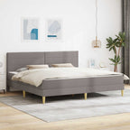 vidaXL Bettrahmen 200 x 200 cm Taupe