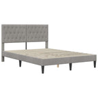 vidaXL Bettgestell mit Matratze vidaXL Hellgrau 120 x 190 cm Samt