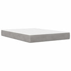 vidaXL Bettgestell mit Matratze vidaXL Hellgrau 120 x 190 cm Samt