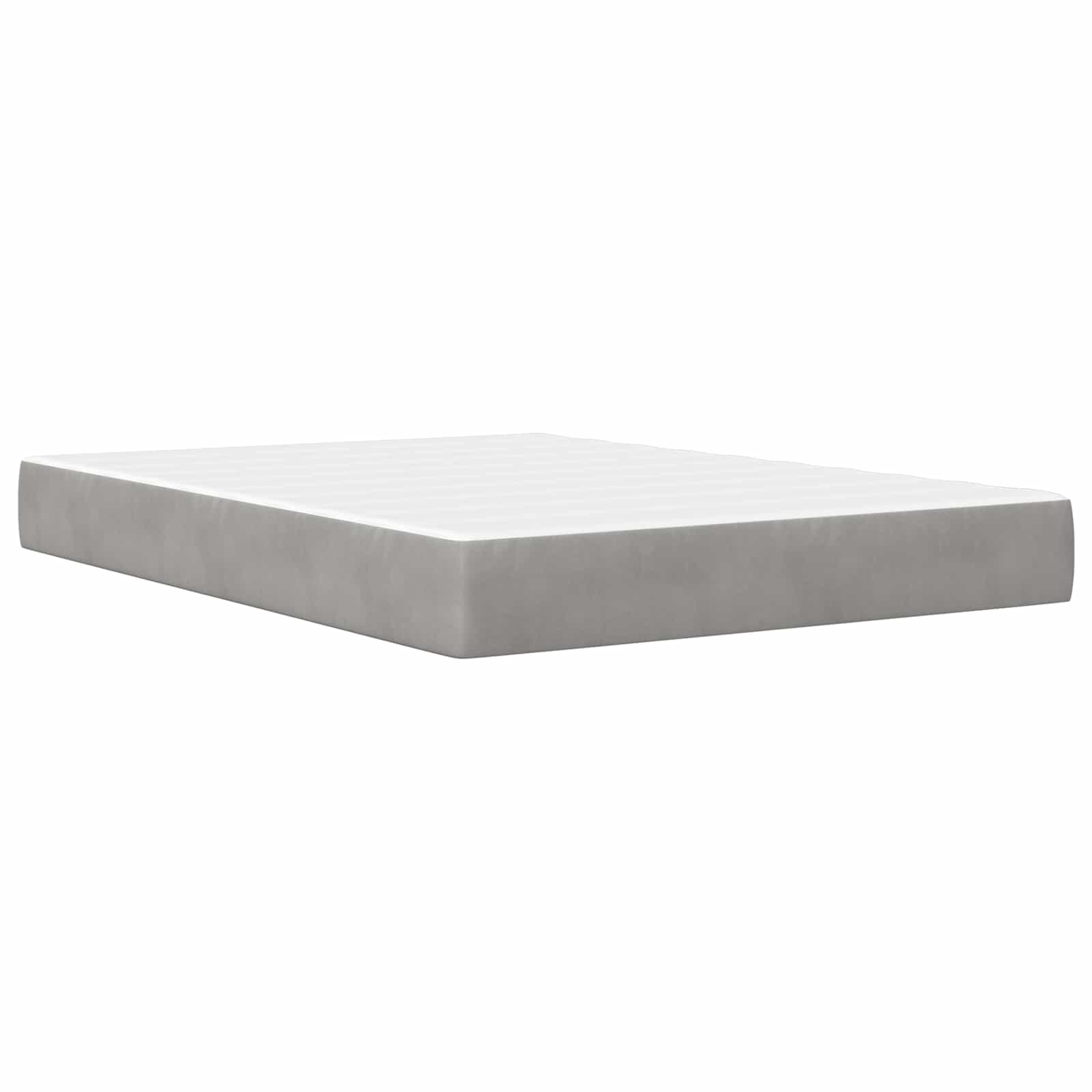 vidaXL Bettgestell mit Matratze vidaXL Hellgrau 120 x 190 cm Samt
