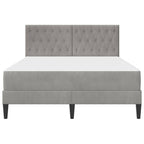 vidaXL Bettgestell mit Matratze vidaXL Hellgrau 120 x 190 cm Samt