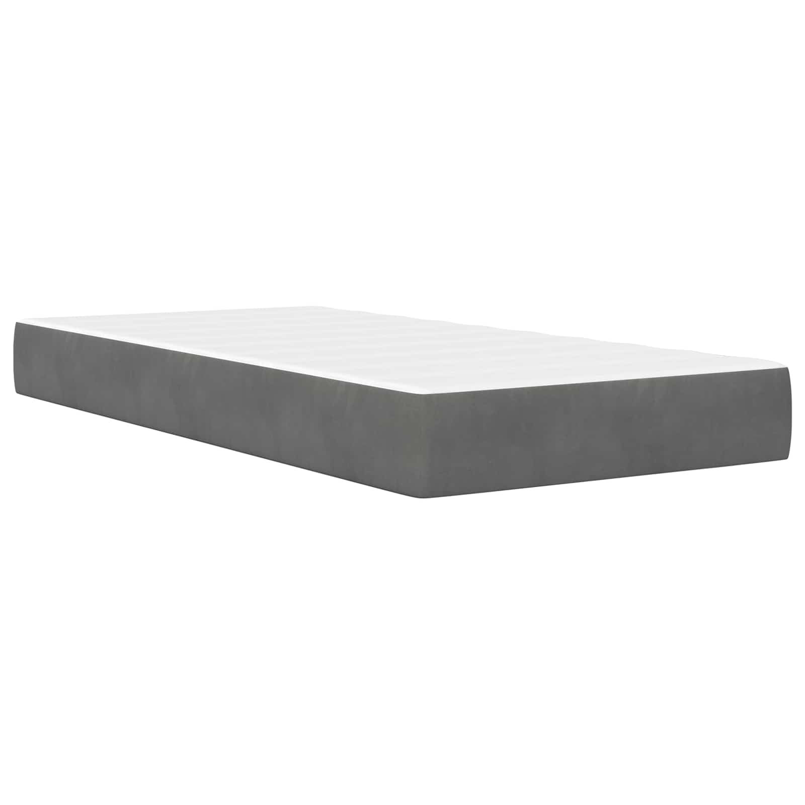 vidaXL Bettgestell mit Matratze Dunkelgrau 90 x 200 cm Samt