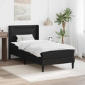 vidaXL Bettgestell mit Matratze Schwarz 90 x 190 cm Kunstleder
