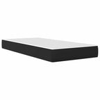 vidaXL Bettgestell mit Matratze Schwarz 90 x 190 cm Kunstleder