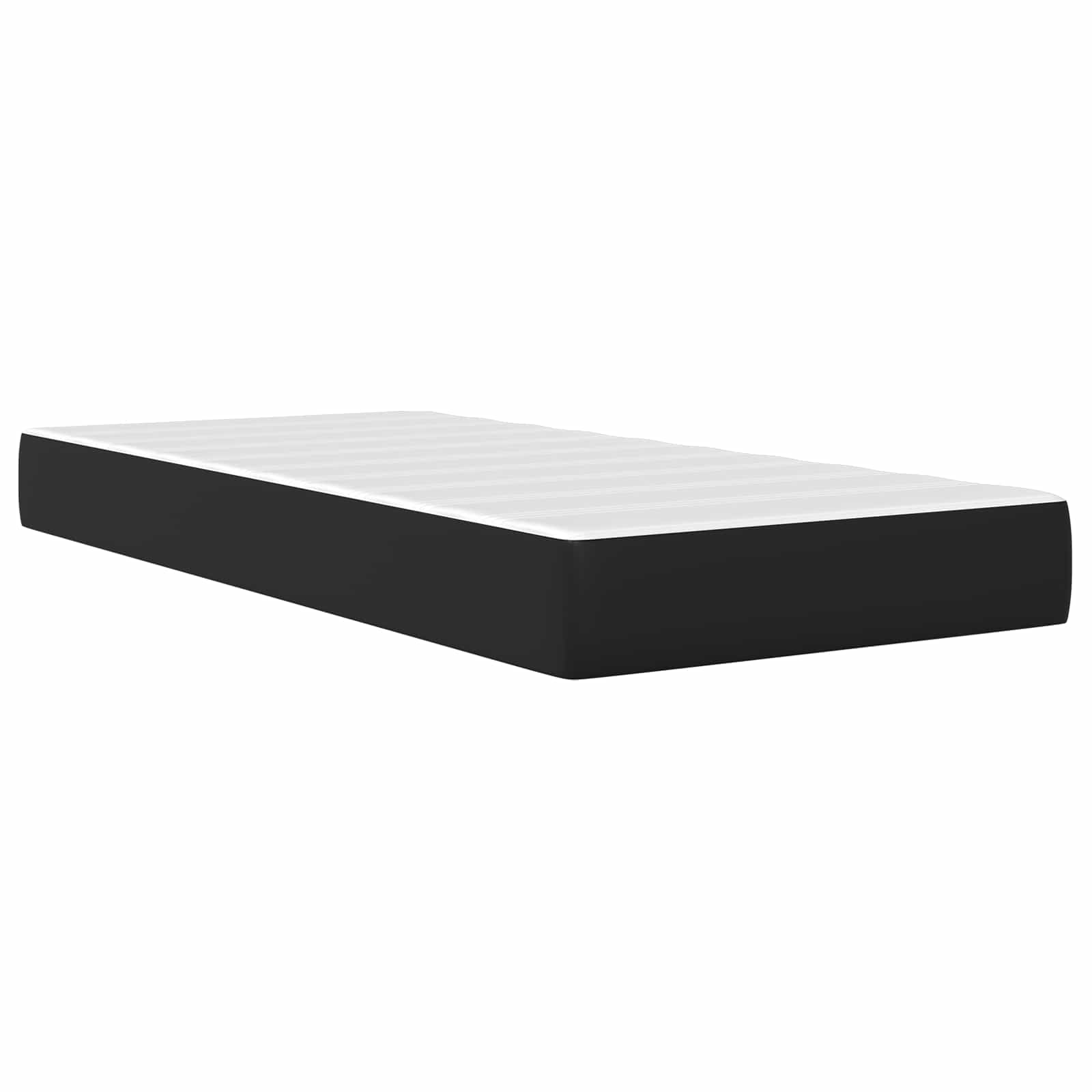 vidaXL Bettgestell mit Matratze Schwarz 90 x 190 cm Kunstleder