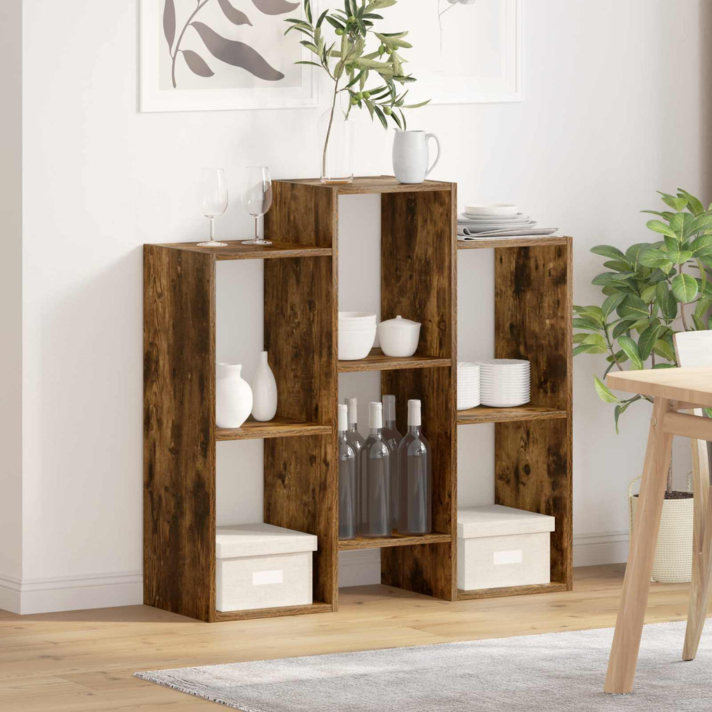 vidaXL Sideboard Geräucherte Eiche 90 x 30 x 90 cm