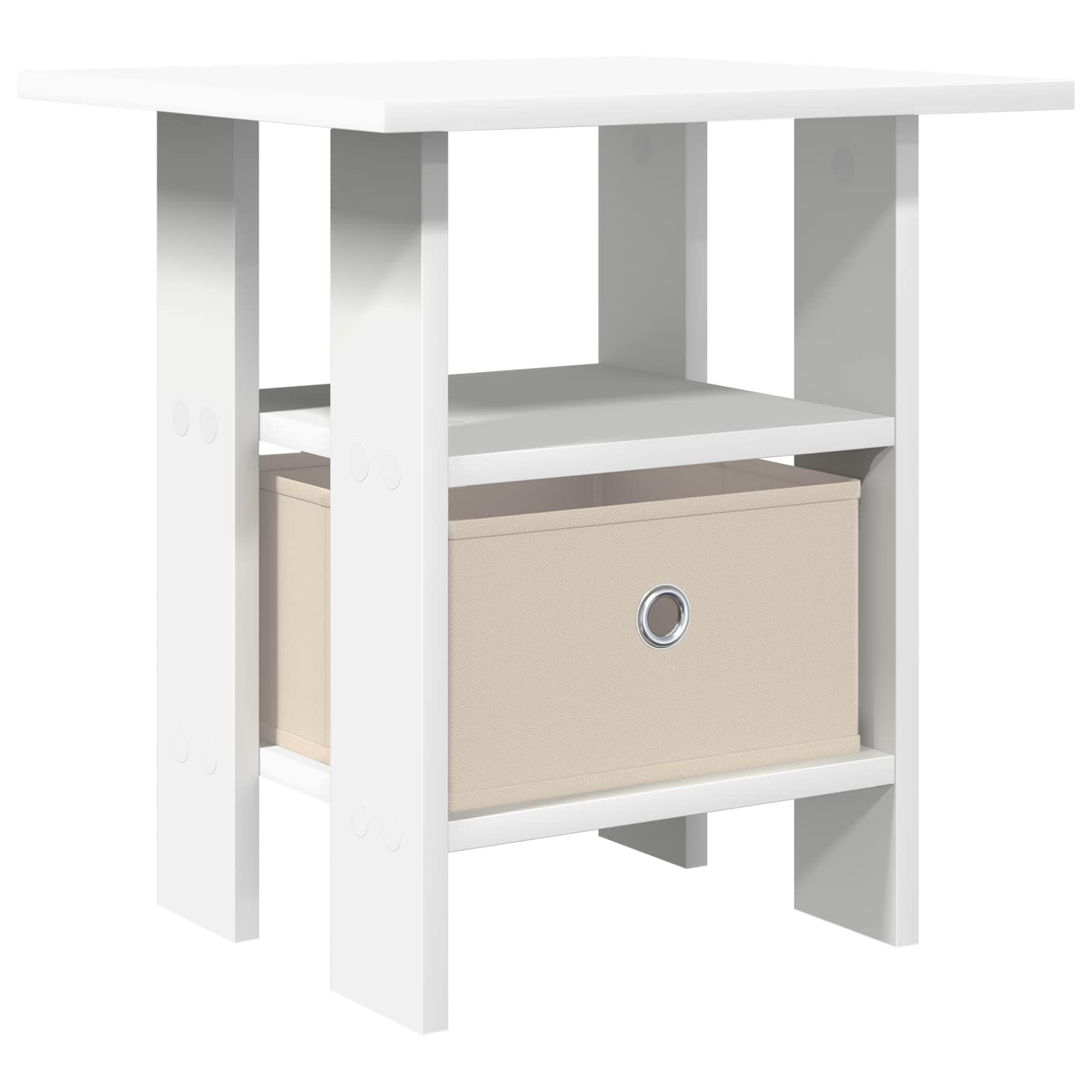 vidaXL Nachttisch mit Schubladen Weiß 41 x 40 x 45 cm Holzwerkstoff