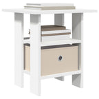 vidaXL Nachttisch mit Schubladen Weiß 41 x 40 x 45 cm Holzwerkstoff