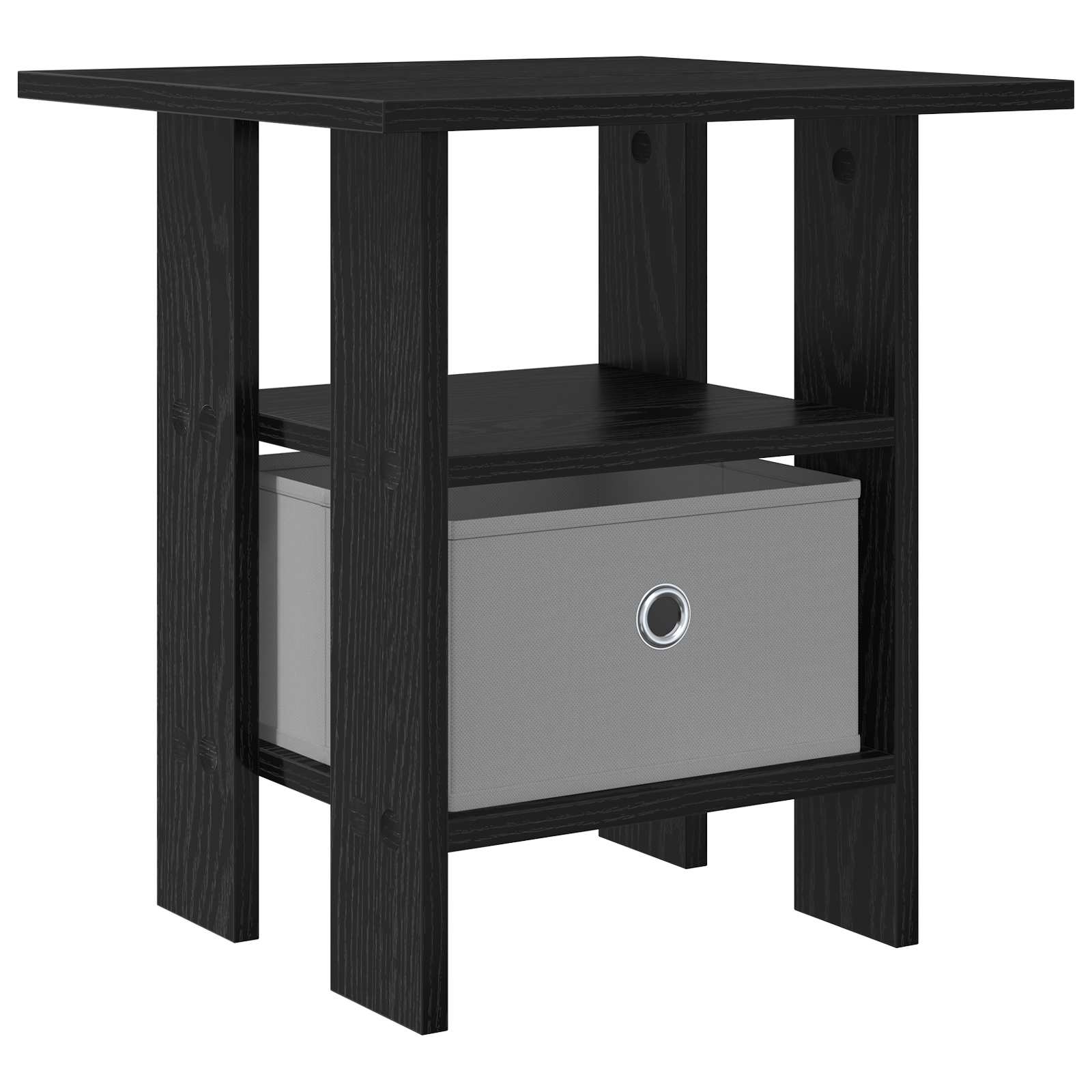 vidaXL Nachttisch Schwarz Eichen-Optik 41 x 40 x 45 cm Holzwerkstoff