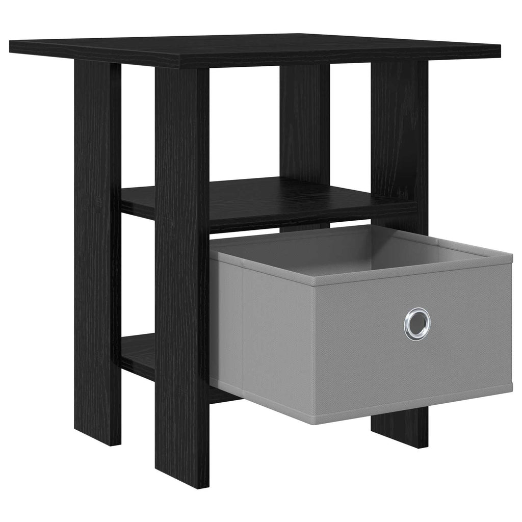 vidaXL Nachttisch Schwarz Eichen-Optik 41 x 40 x 45 cm Holzwerkstoff