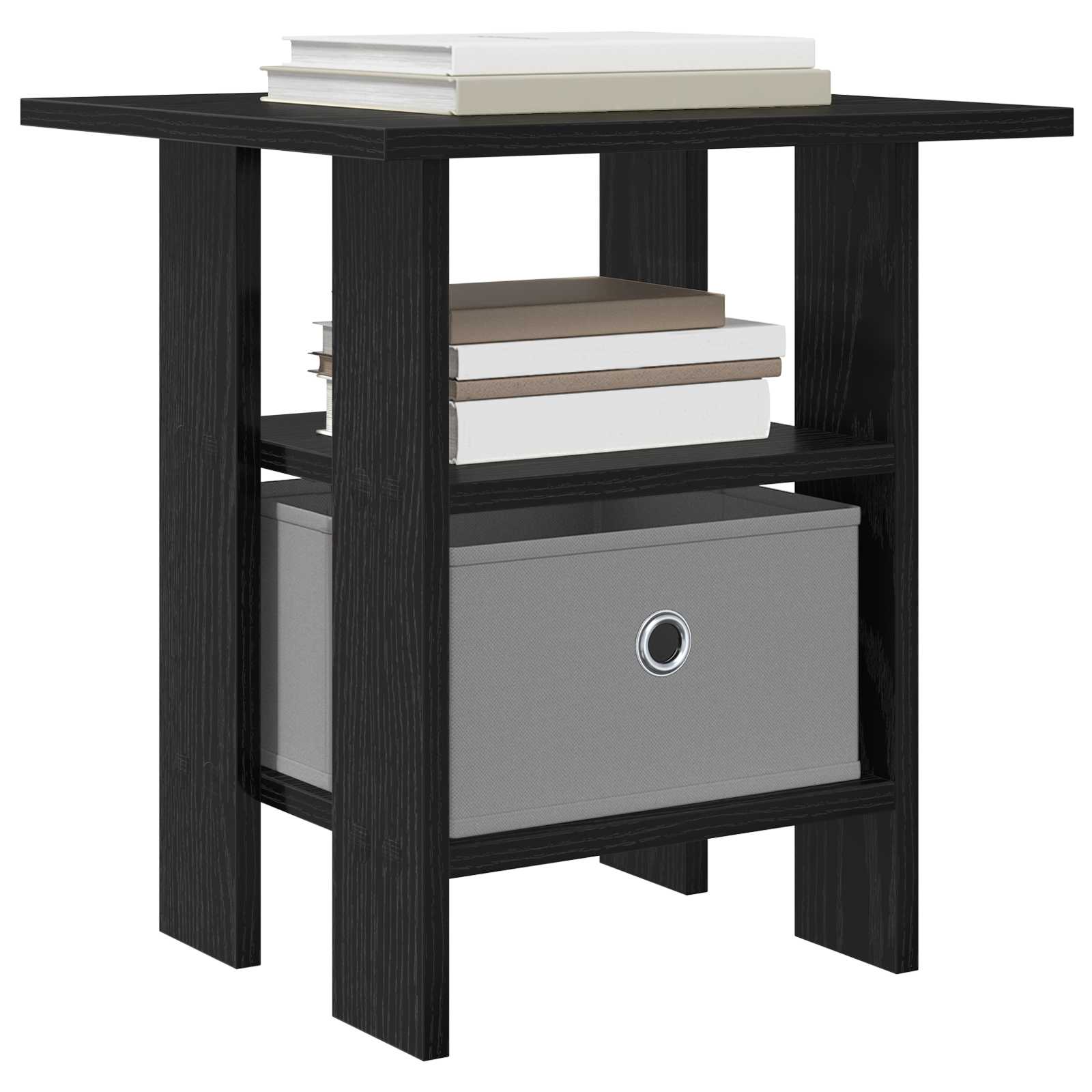 vidaXL Nachttisch Schwarz Eichen-Optik 41 x 40 x 45 cm Holzwerkstoff