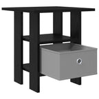vidaXL Nachttisch 2 pcs Schwarz Eichen-Optik 41 x 40 x 45 cm