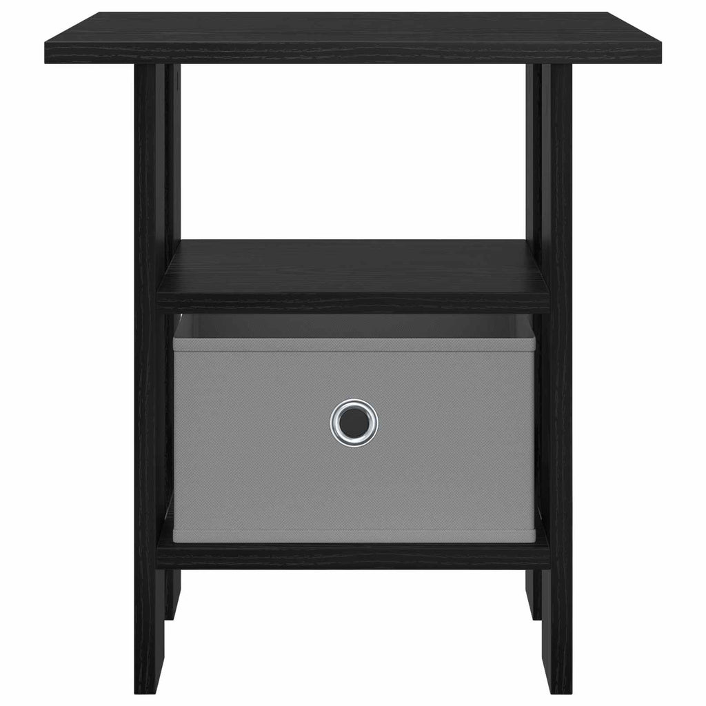 vidaXL Nachttisch 2 pcs Schwarz Eichen-Optik 41 x 40 x 45 cm