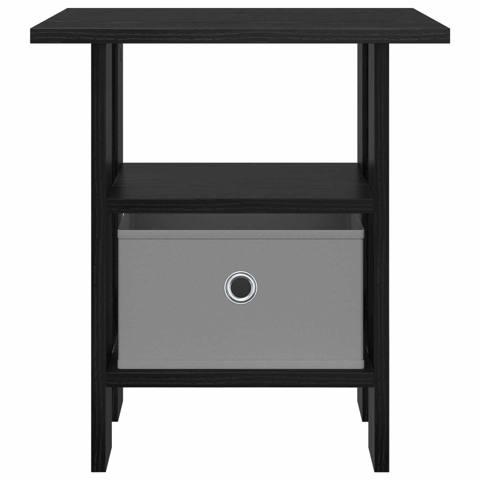 vidaXL Nachttisch 2 pcs Schwarz Eichen-Optik 41 x 40 x 45 cm