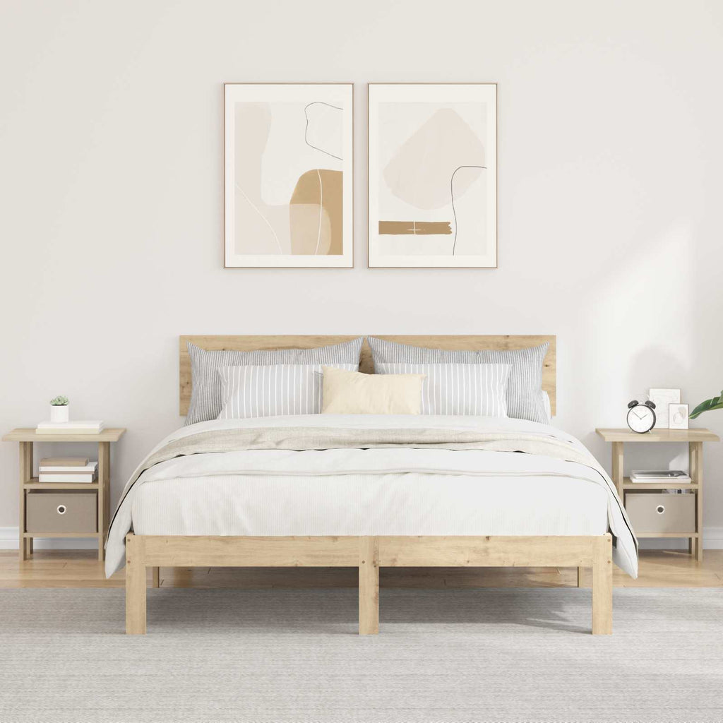 vidaXL Nachttisch 2 pcs Sonoma-Eiche 41 x 40 x 45 cm Holzwerkstoff