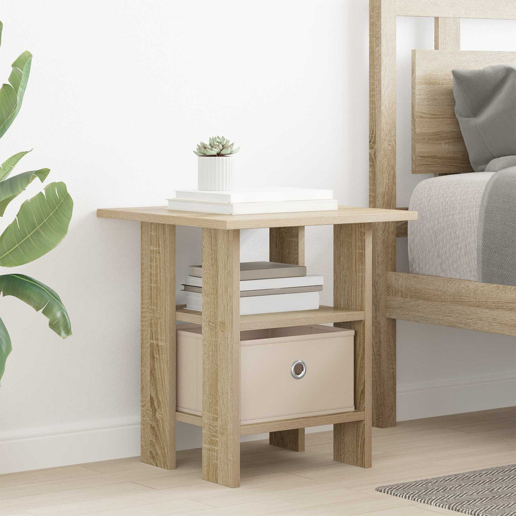 vidaXL Nachttisch 2 pcs Sonoma-Eiche 41 x 40 x 45 cm Holzwerkstoff