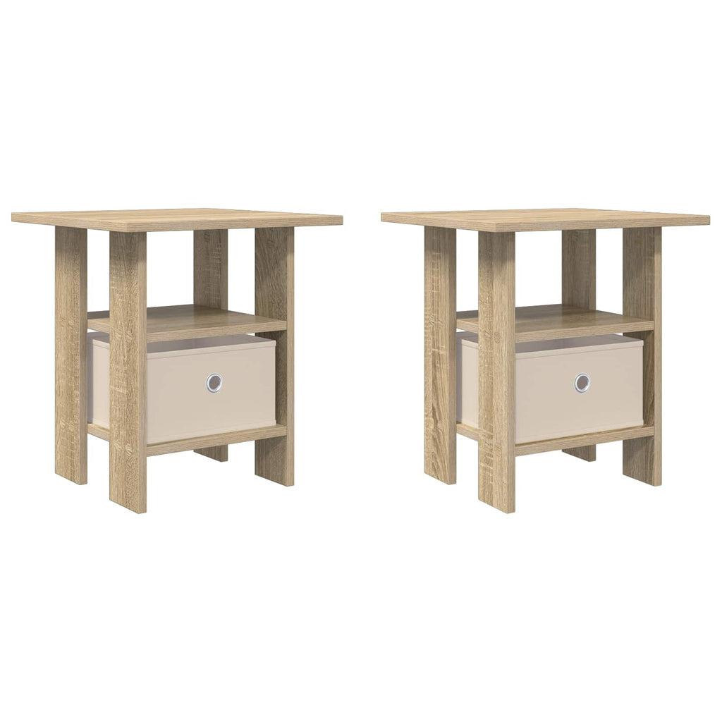 vidaXL Nachttisch 2 pcs Sonoma-Eiche 41 x 40 x 45 cm Holzwerkstoff