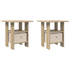 vidaXL Nachttisch 2 pcs Sonoma-Eiche 41 x 40 x 45 cm Holzwerkstoff