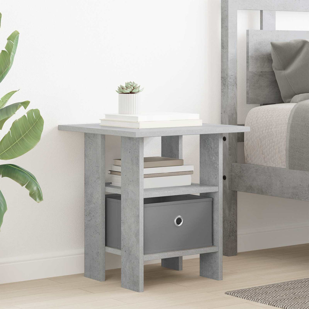 vidaXL Nachttisch Beton Grau 41 x 40 x 45 cm Holzwerkstoff